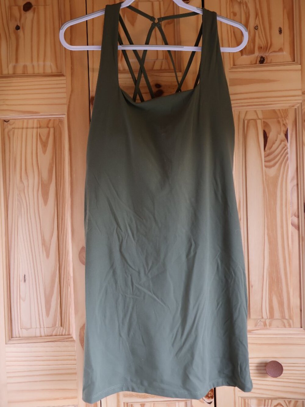 NWT Buffbunny Collection Olive Green Strappy Back Dress XXXL Athletic Casual